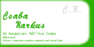 csaba markus business card